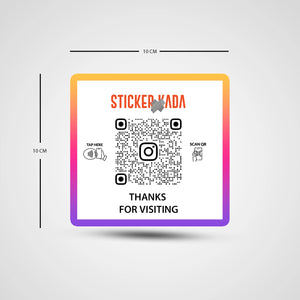 NFC QR Instagram Square Sticker