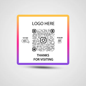 NFC QR Instagram Square Sticker