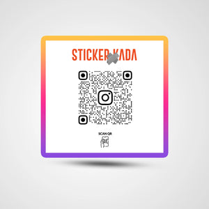 NFC QR Instagram Square Sticker