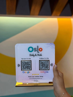 Customised Acrylic Stand two QR