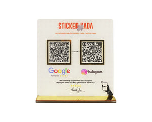 Customised Acrylic Stand two QR