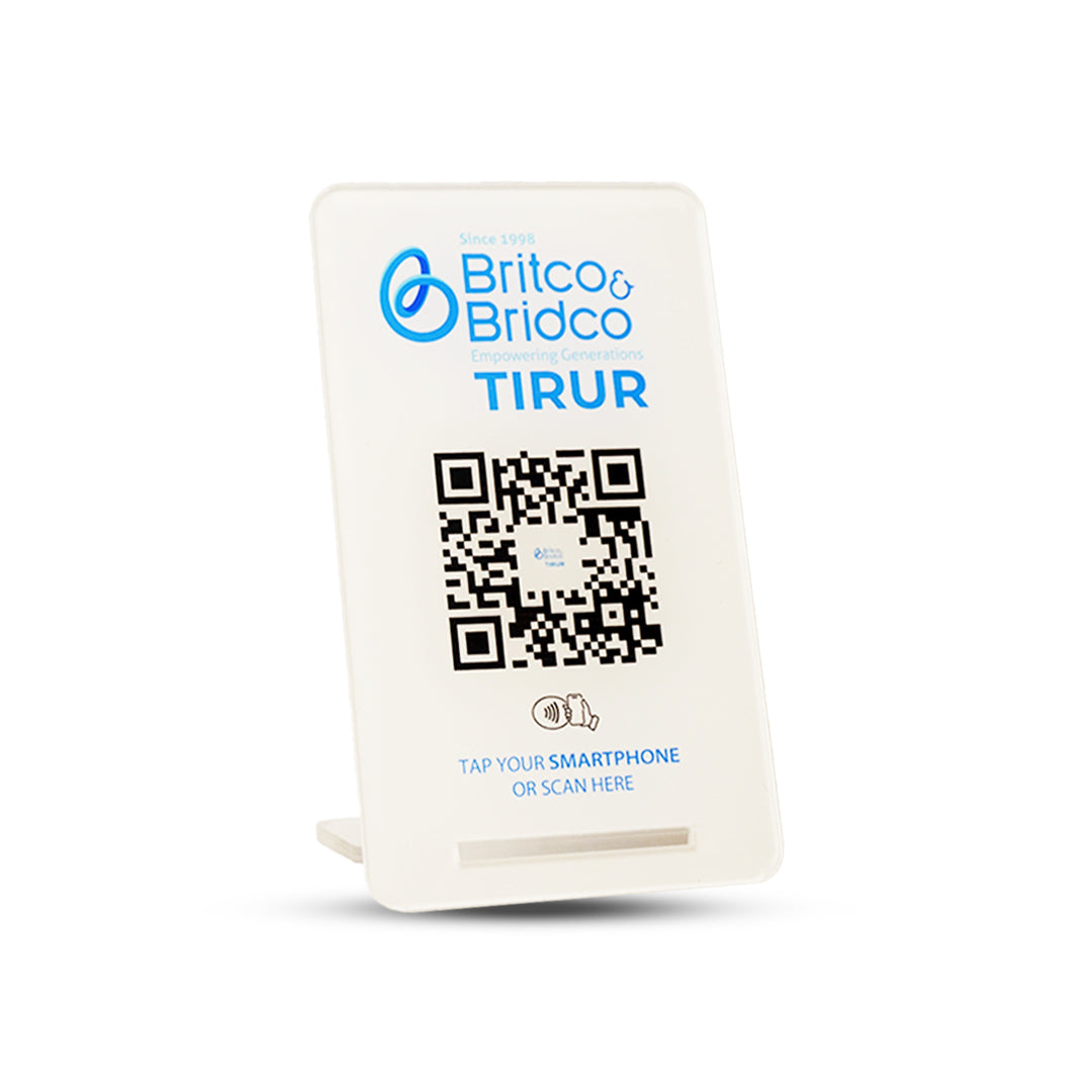 Customized Detachable acrylic stand 1 QR stand