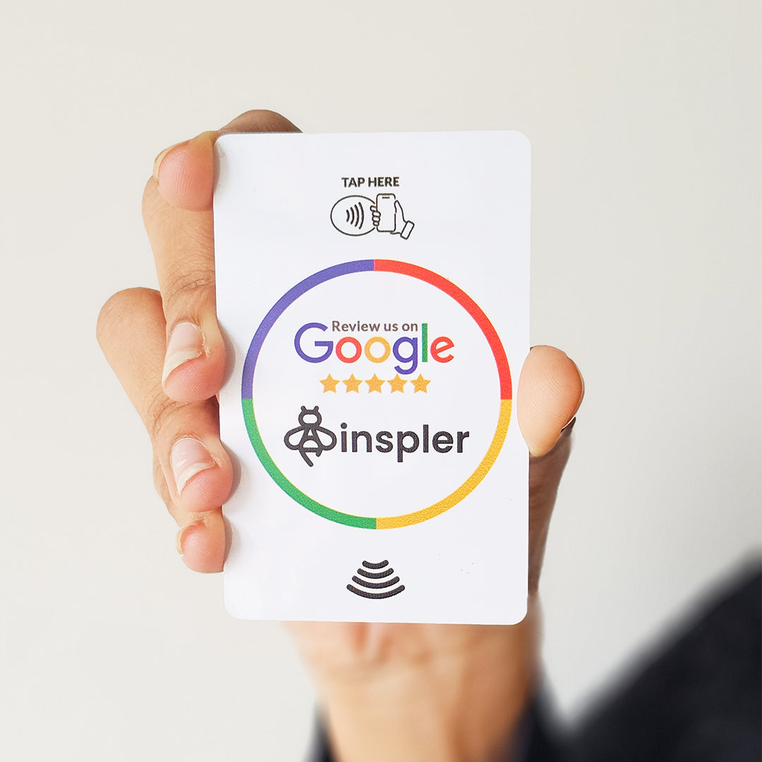 Google Review NFC Card Tap with Google Review QR Code