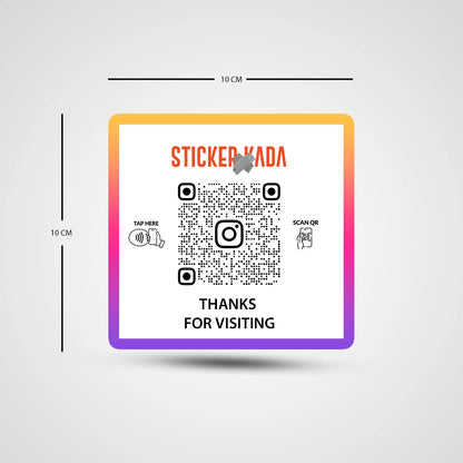 NFC QR Instagram Square Sticker