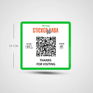 NFC QR Whatsapp Square Sticker