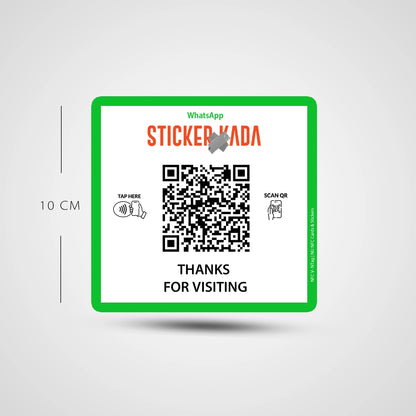 NFC QR Whatsapp Square Sticker