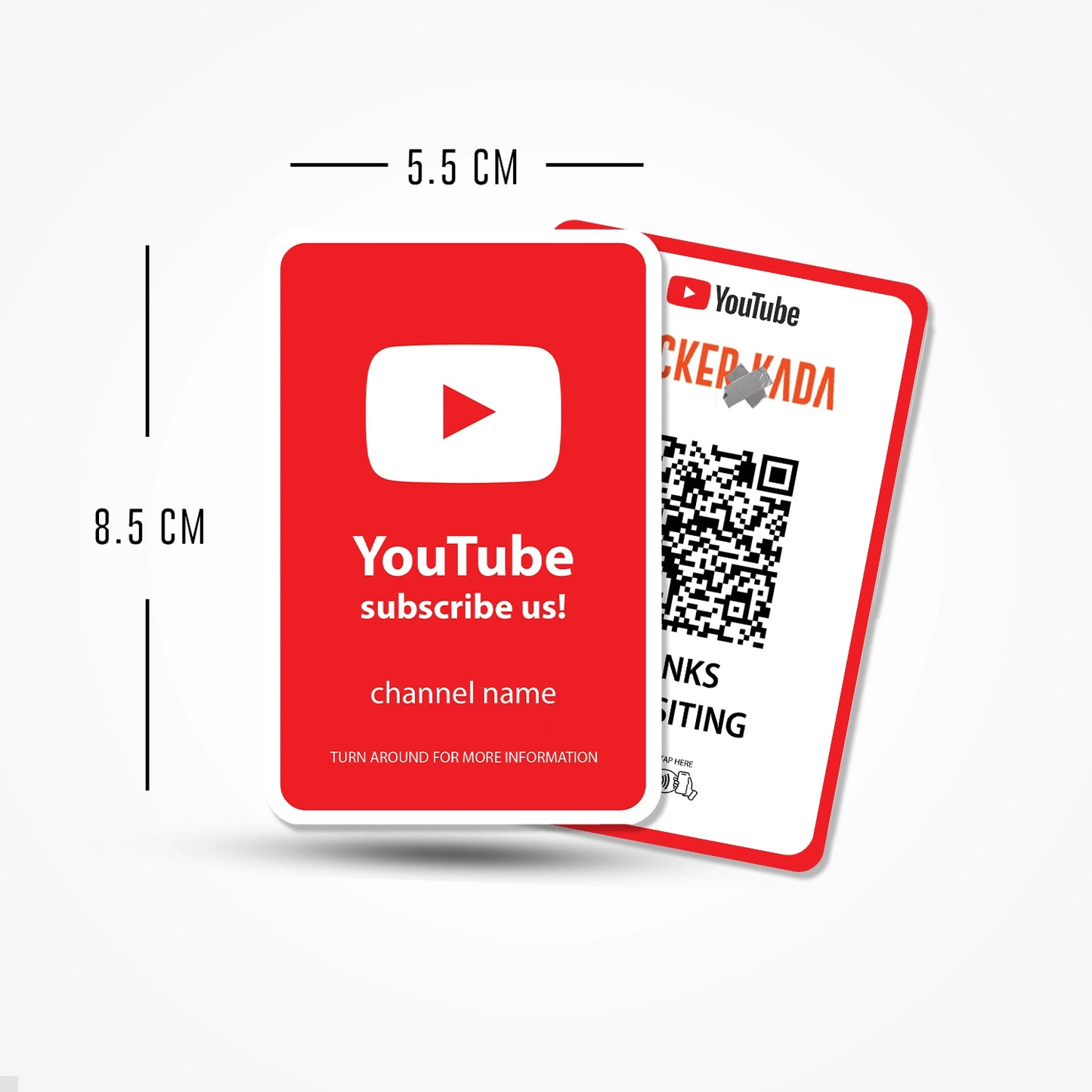 nfc qr youtube pvc card