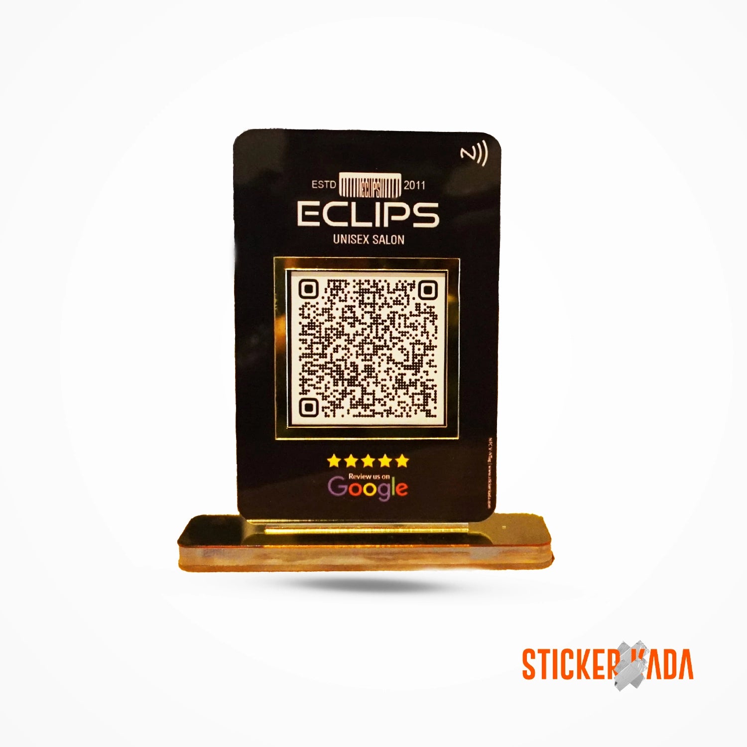 Customised-Acrylic-Stand-one-QR-Wit- NFC-image1