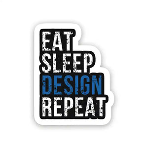 Buy Eat Sleep Design Repeat – Laptop Sticker in India