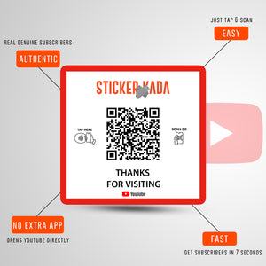 NFC Youtube Square Sticker