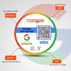 NFC google review Round Sticker