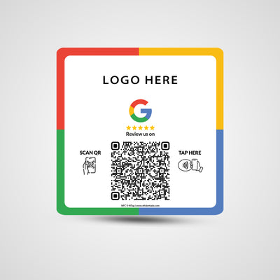 NFC google review Square Sticker