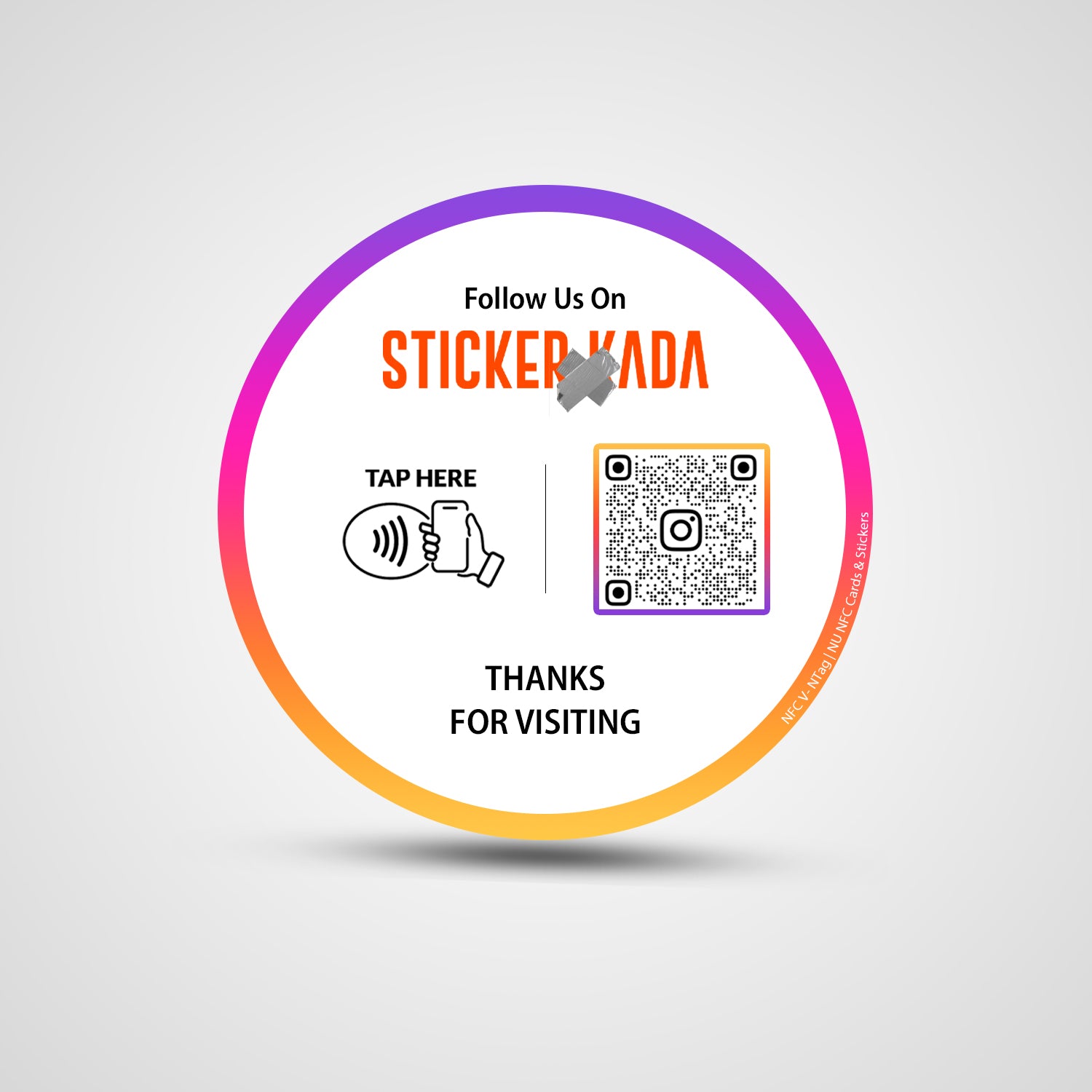 NFC Instagram Round Stickers