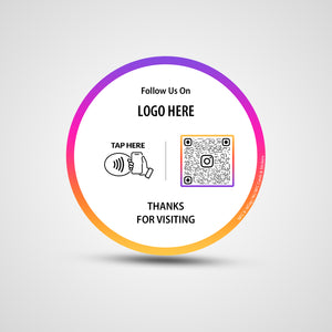 NFC Instagram Round Stickers