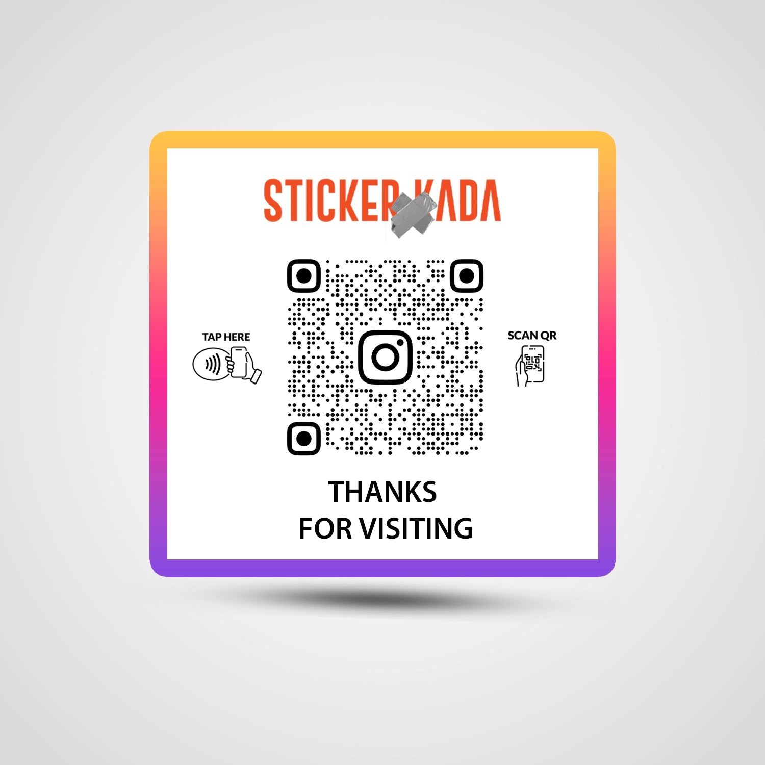 NFC QR Instagram Square Sticker