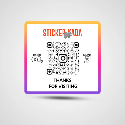 NFC QR Instagram Square Sticker
