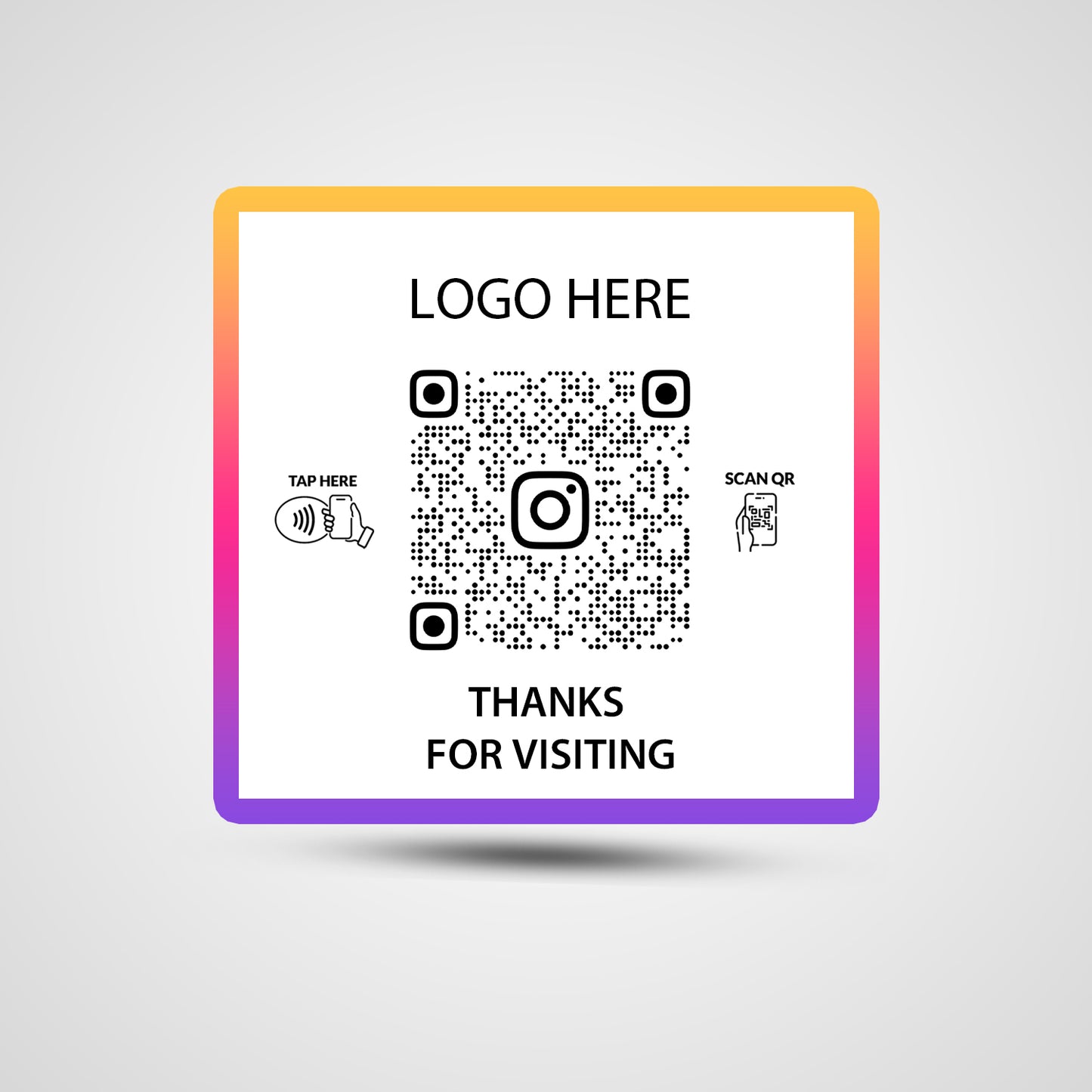NFC Instagram Square Sticker