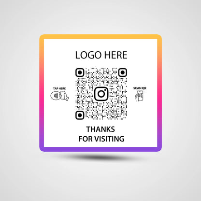 NFC QR Instagram Square Sticker