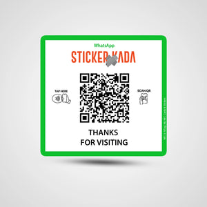 NFC QR Whatsapp Square Sticker