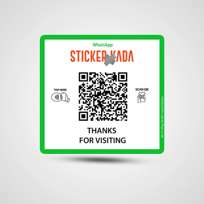 NFC QR Whatsapp Square Sticker