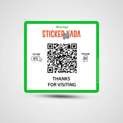 NFC QR Whatsapp Square Sticker