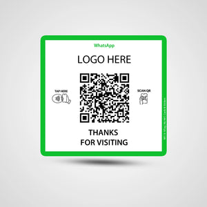 NFC QR Whatsapp Square Sticker