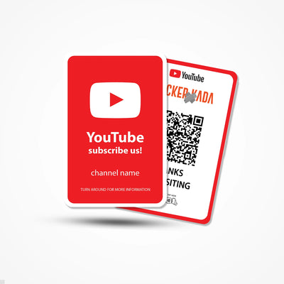 nfc qr youtube pvc card
