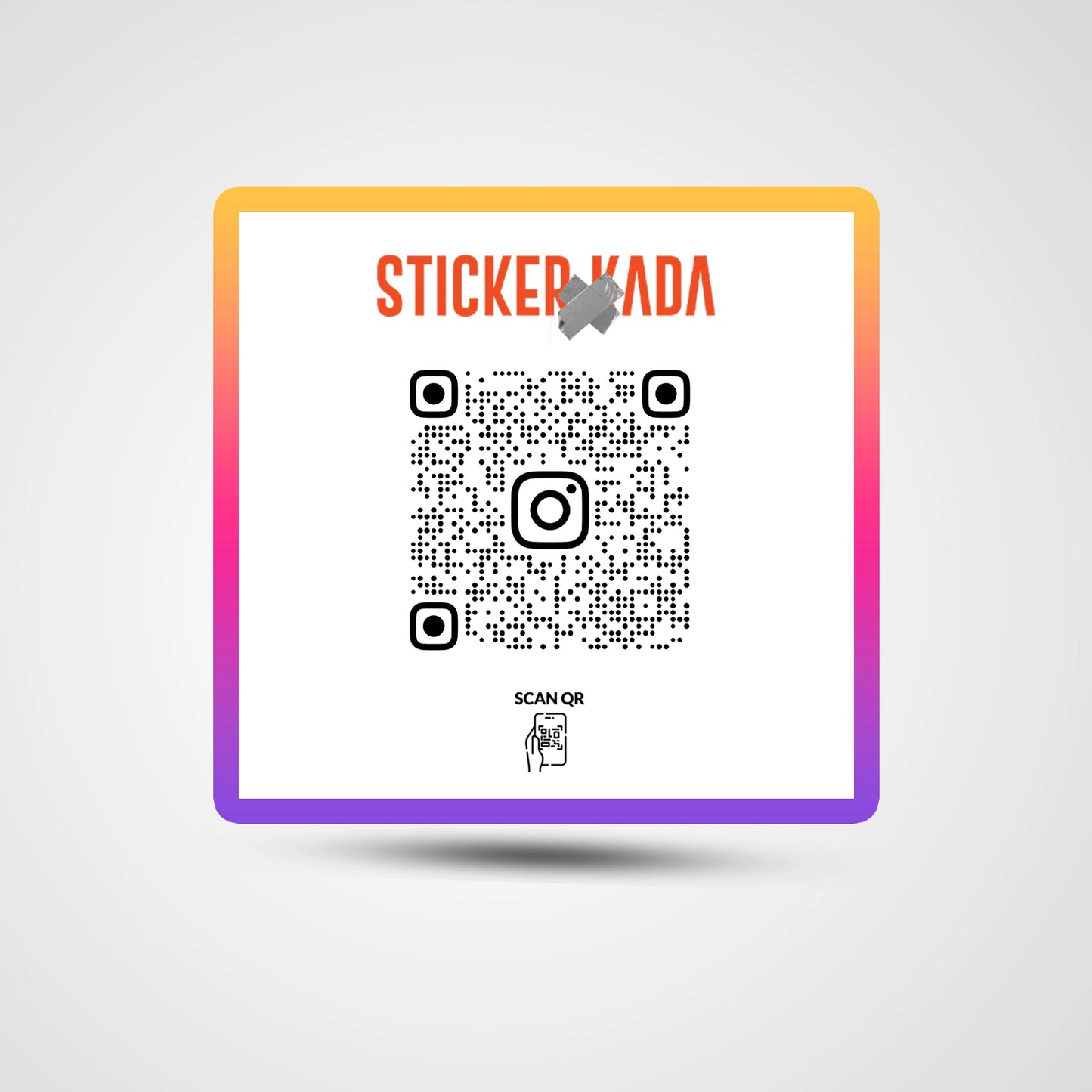 NFC QR Instagram Square Sticker