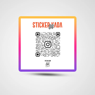 NFC QR Instagram Square Sticker