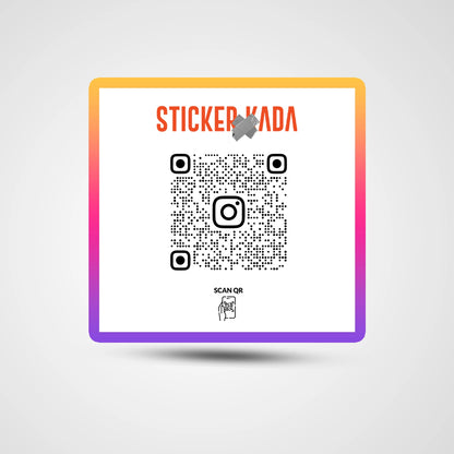 NFC QR Instagram Square Sticker
