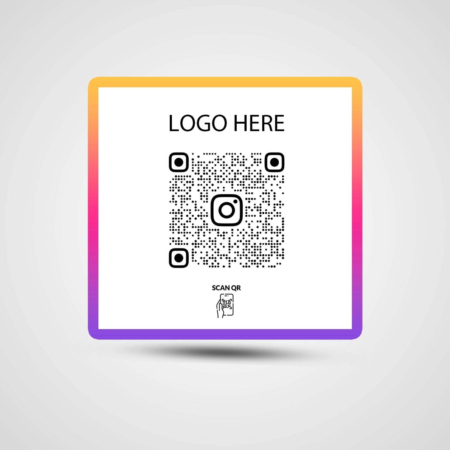 NFC QR Instagram Square Sticker