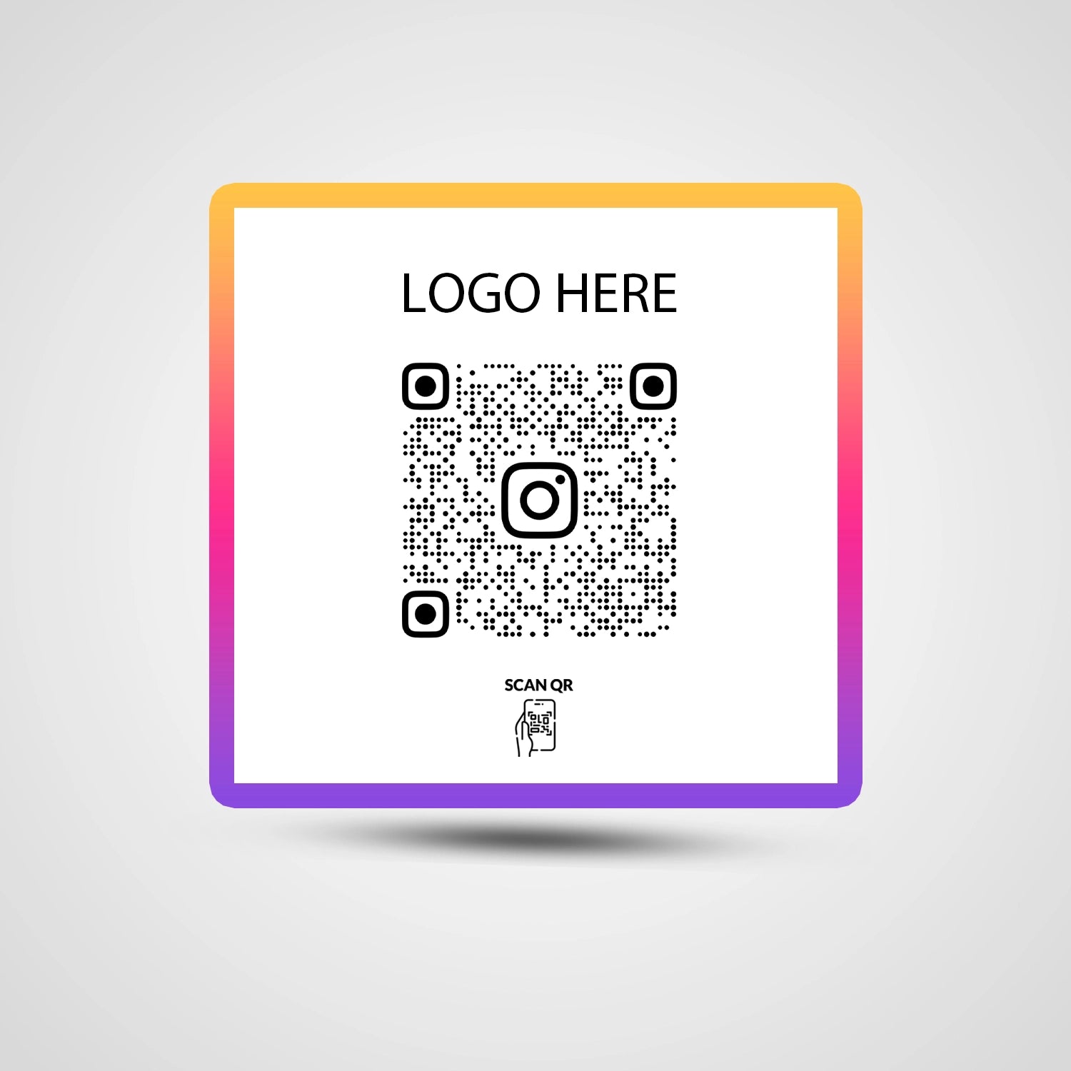 NFC QR Instagram Square Sticker