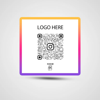 NFC QR Instagram Square Sticker