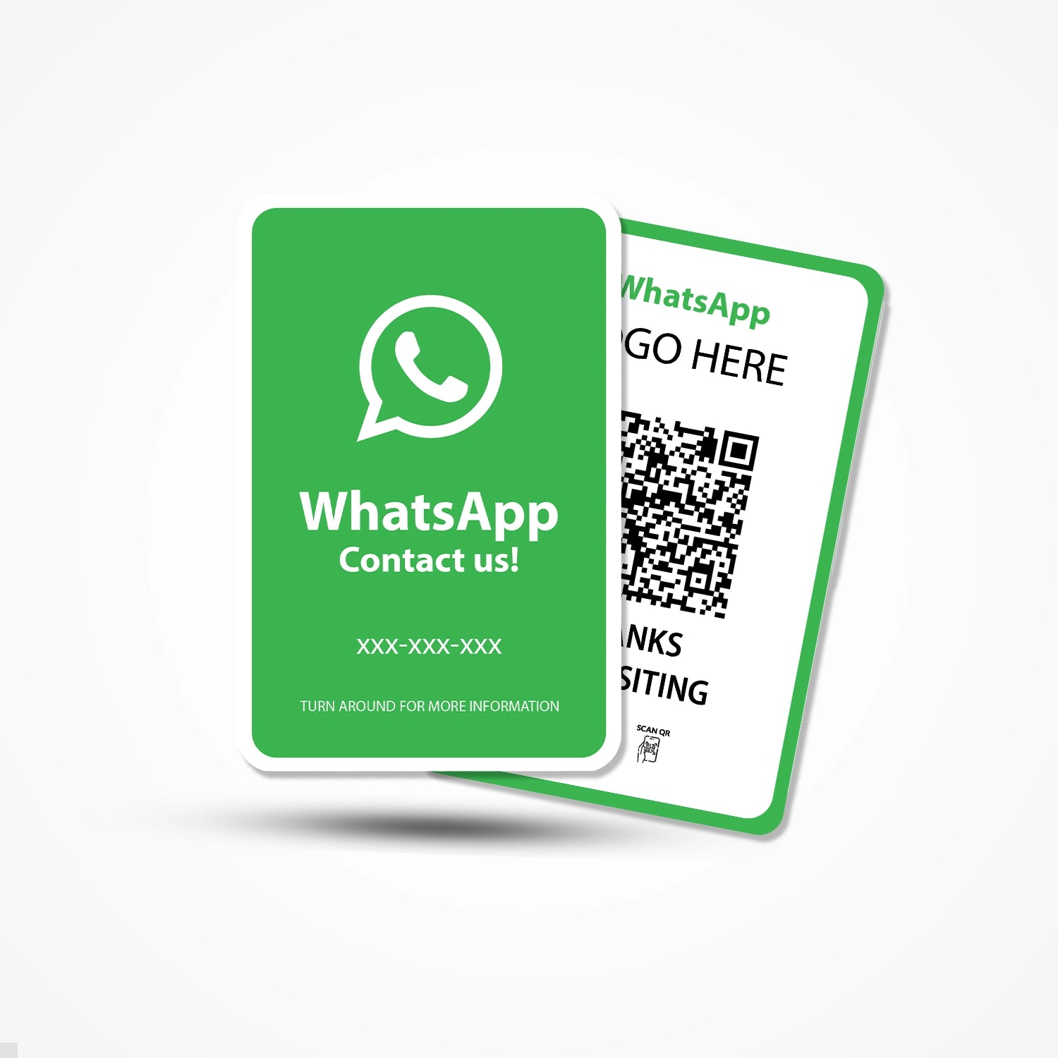 NFC QR Whatsapp PVC Card