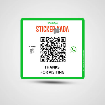 NFC QR Whatsapp Square Sticker