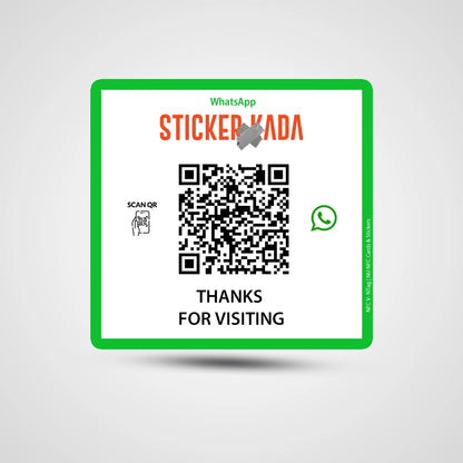 NFC QR Whatsapp Square Sticker