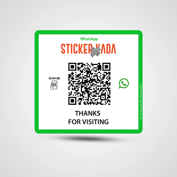 NFC QR Whatsapp Square Sticker