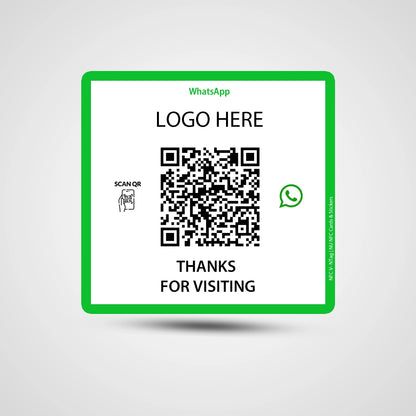 NFC QR Whatsapp Square Sticker