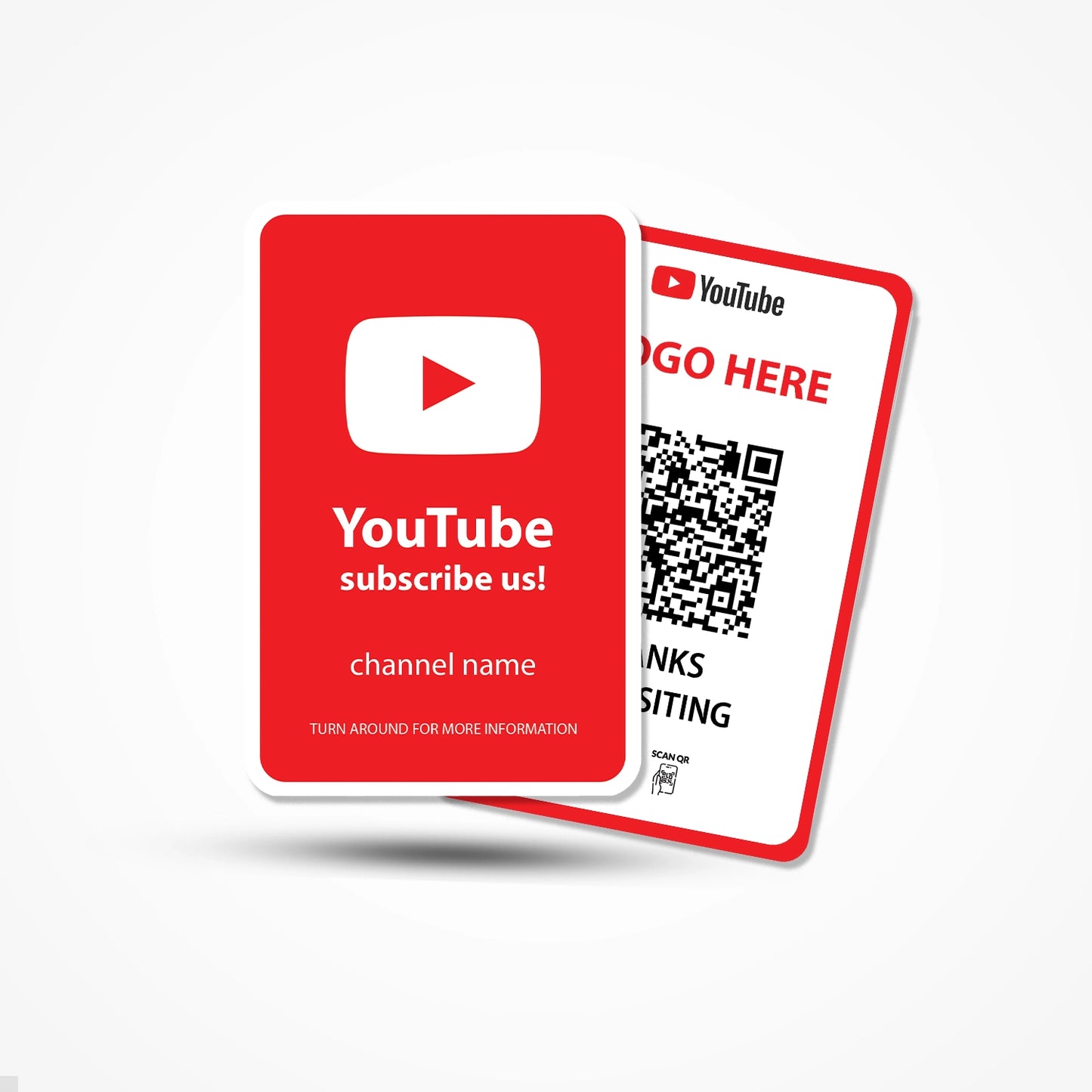nfc qr youtube pvc card