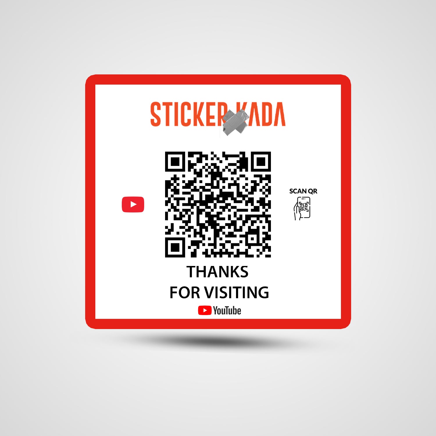 NFC Youtube Square Sticker