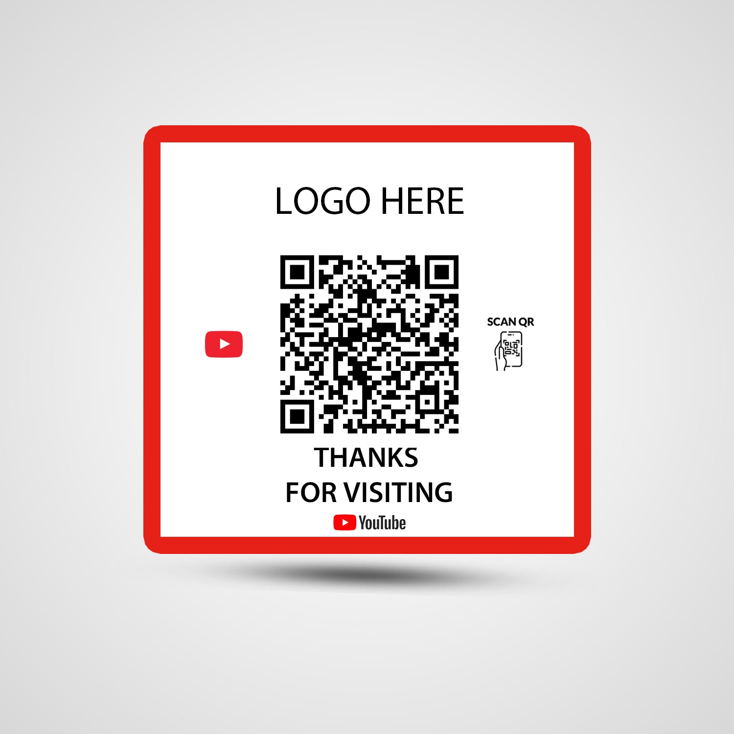 NFC Youtube Square Sticker