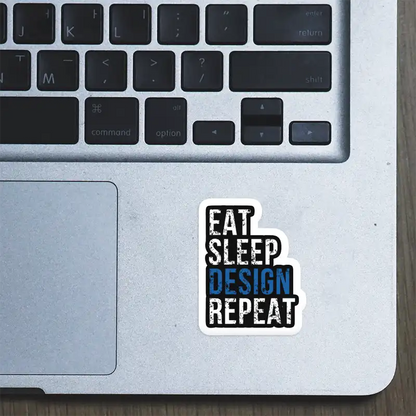 Eat Sleep Design Repeat – Laptop Sticker