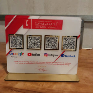 Customised Acrylic Stand four QR