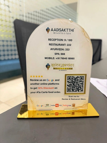 Customised NFC Acrylic Stand ONE QR