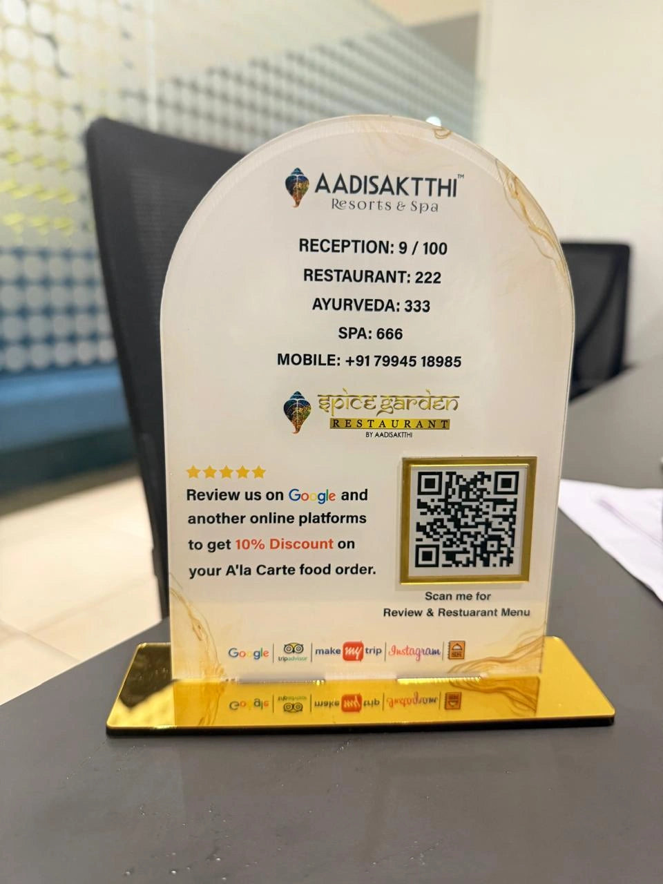 Customised NFC Acrylic Stand ONE QR