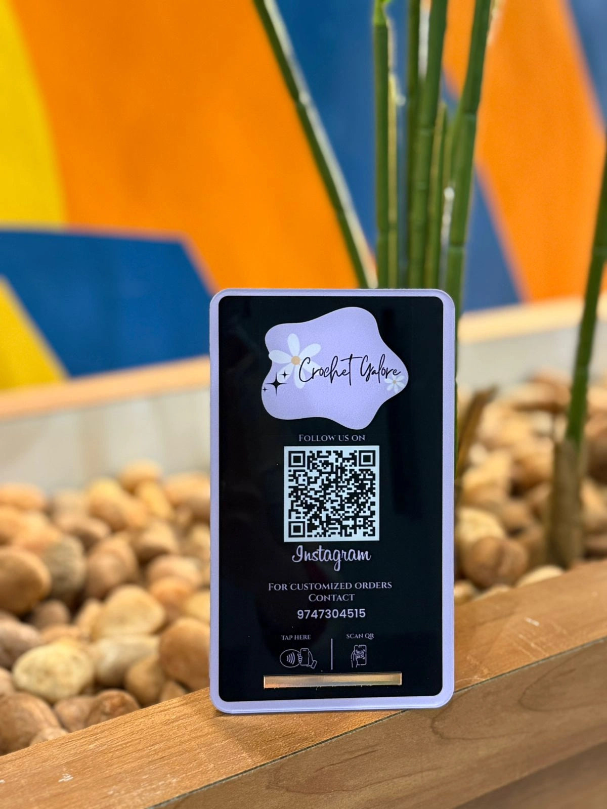 Customized Detachable acrylic 1 qr standa