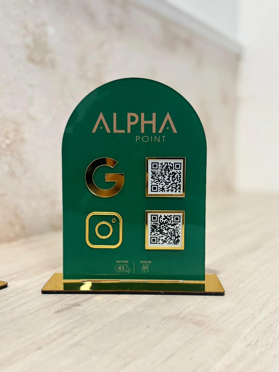 Customised Acrylic Stand two QR