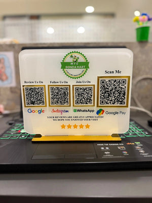 Customised Acrylic Stand four QR