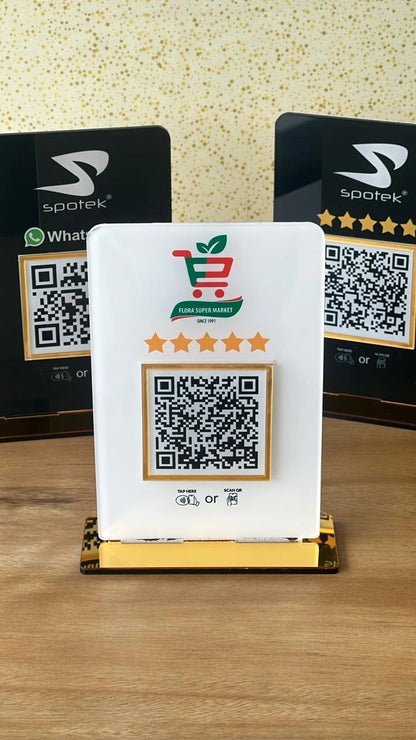 Customised NFC Acrylic Stand ONE QR