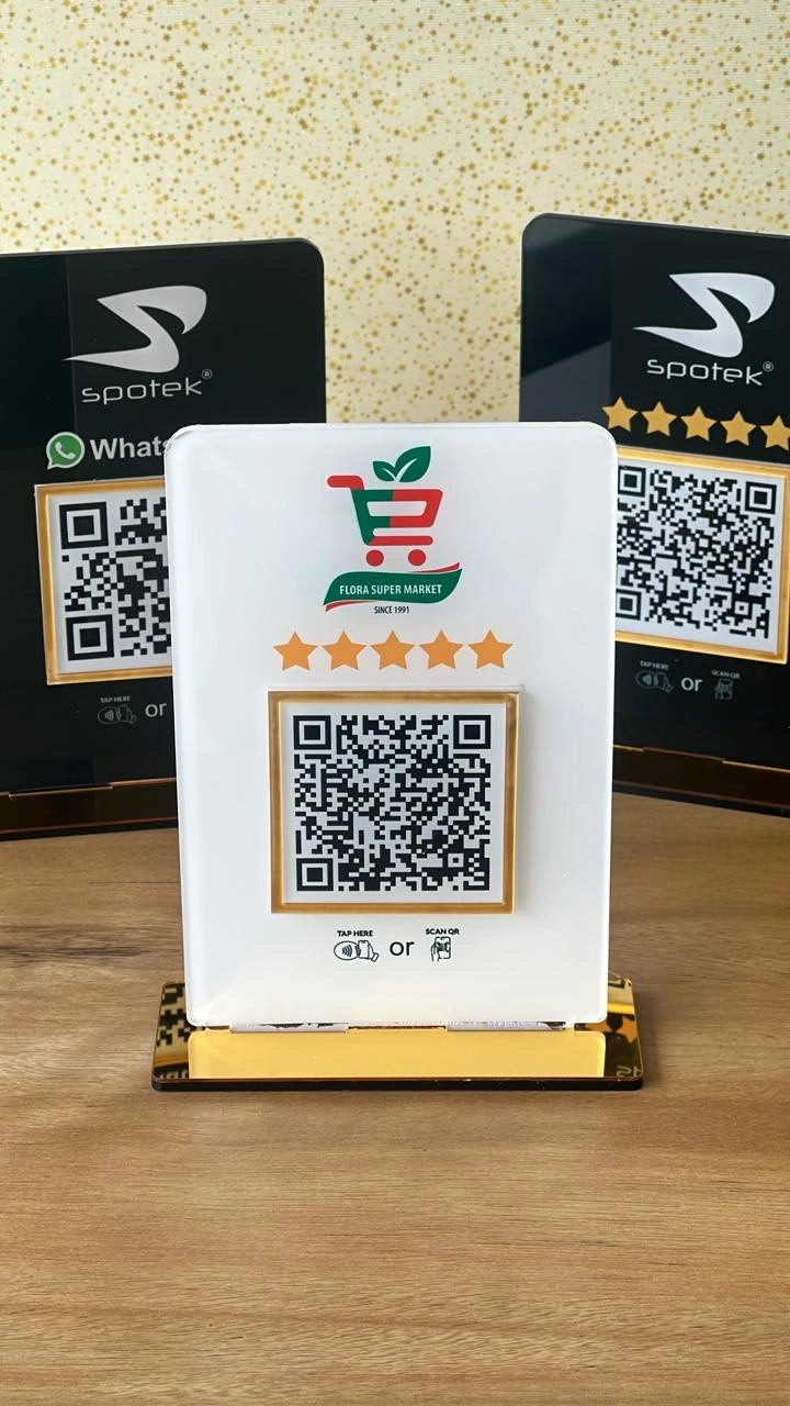 Customised NFC Acrylic Stand ONE QR